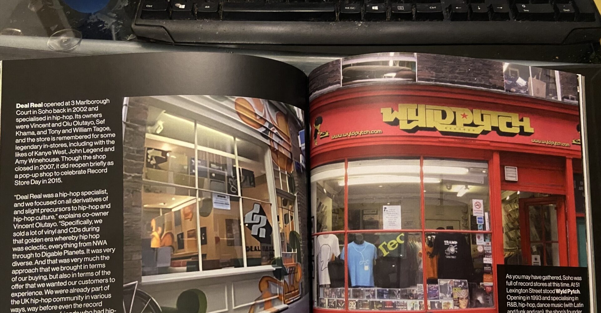 Photos of record shops from 2Funky's Black Music and the Record Store book